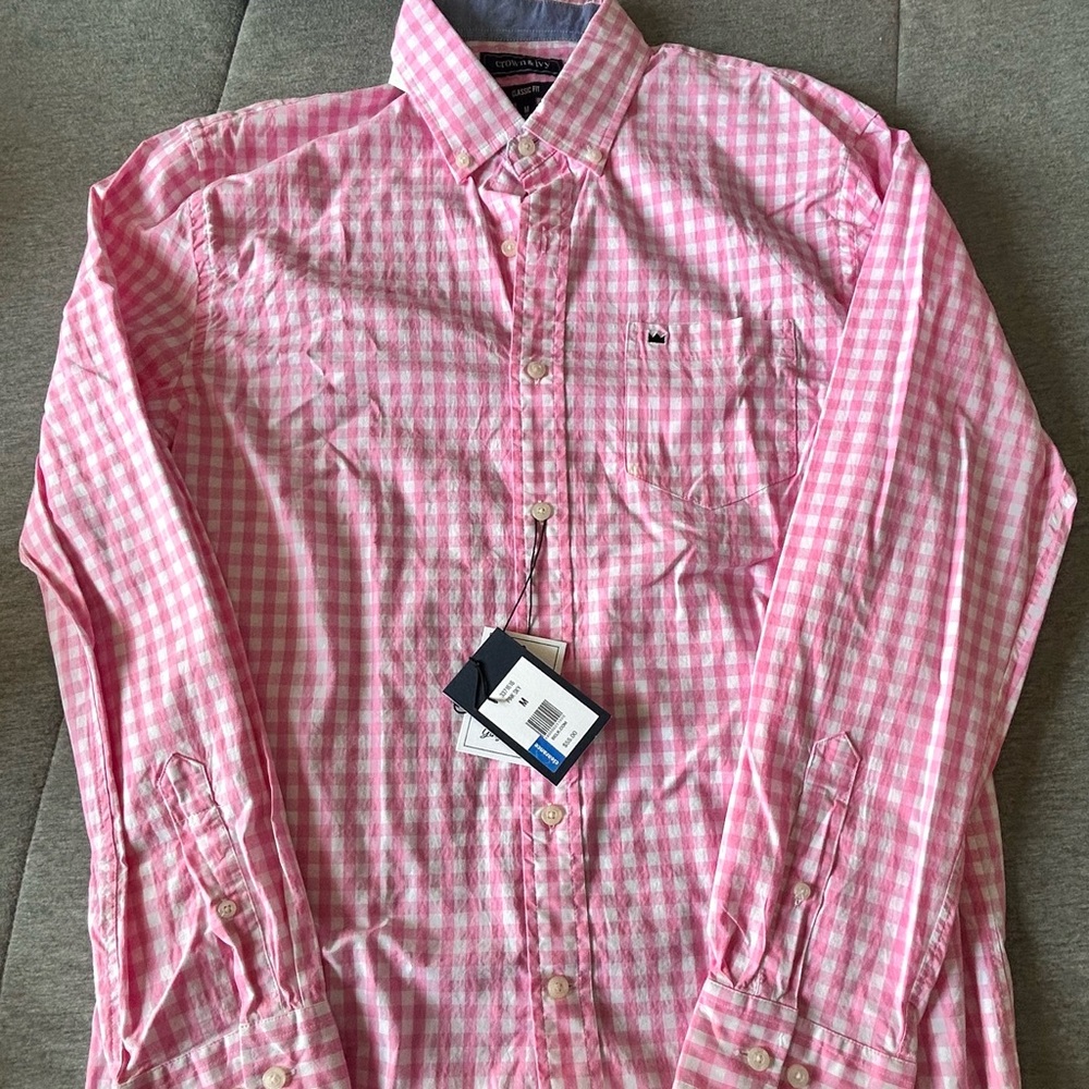 Men's Pink Checkered Shirt